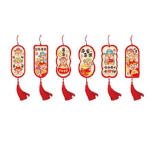 Load image into Gallery viewer, CNY Decoration 6pcs ~ 銀柳盆景掛飾 6pcs
