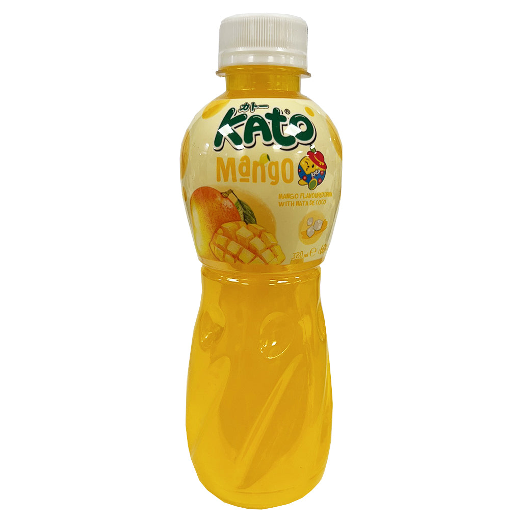 Kato Nata De Coco Mango Juice 320ml ~ Kato椰果芒果味饮品 320ml