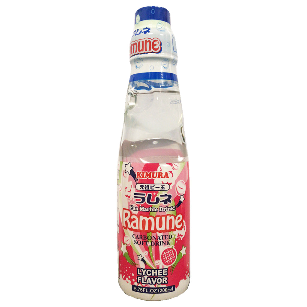 Kimura Ganso Ramune Lychee 200ml ~ 元祖弹珠汽水 荔枝味 200ml