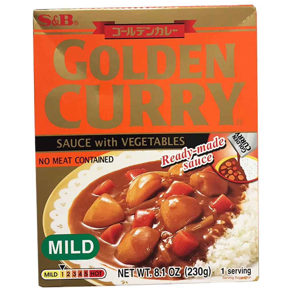 S&B Golden Curry Sauce With Vegetables Mild 230g ~ 金牌蔬菜咖喱 微辣 230g