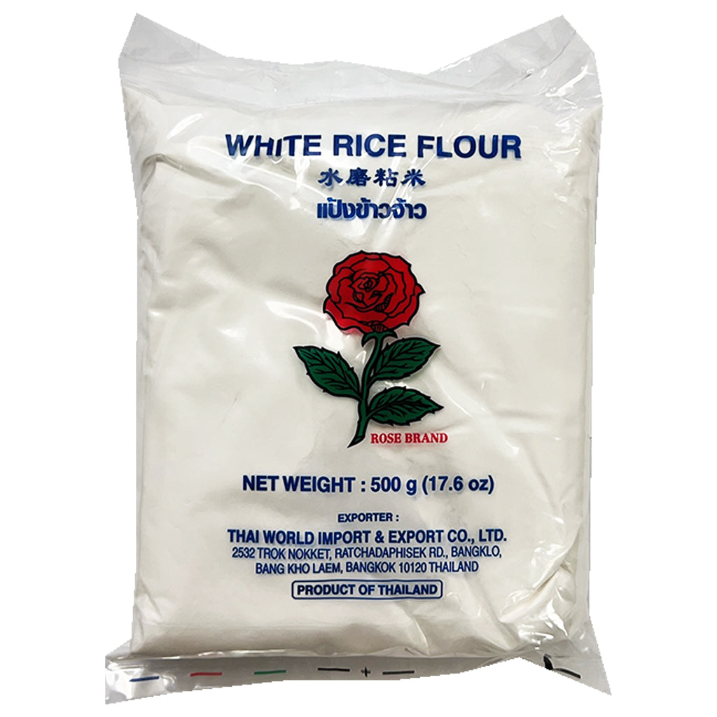 Rose Brand White Rice Flour 500g ~ 玫瑰牌 水磨粘米粉 500g