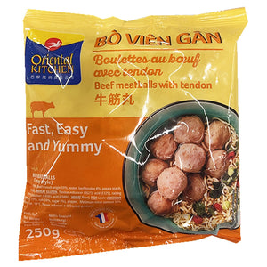 Oriental Kitchen Frozen Beef Meatballs 250g ~ Oriental Kitchen 牛筋丸 250g