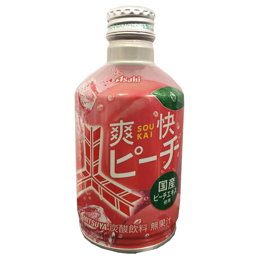 Asahi Mitsuya Peach Soda Drink 300ml ~ 朝日桃子味碳酸飲料 300ml