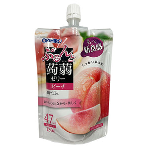 Orihiro Konjac Tube Jelly Peach 130g ~ 织弘蒟蒻果凍桃子口味 130g