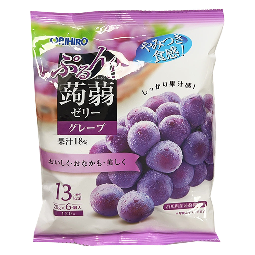 Orihiro Konjac Jelly Grape 120g ~ 织弘蒟蒻果凍紅葡萄口味 120g