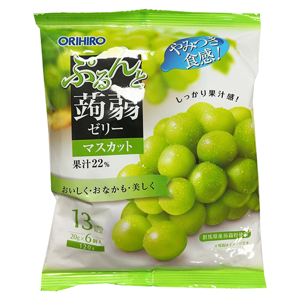 Orihiro Konjac Jelly Green Grape 120g ~ 织弘蒟蒻果凍青提口味 120g