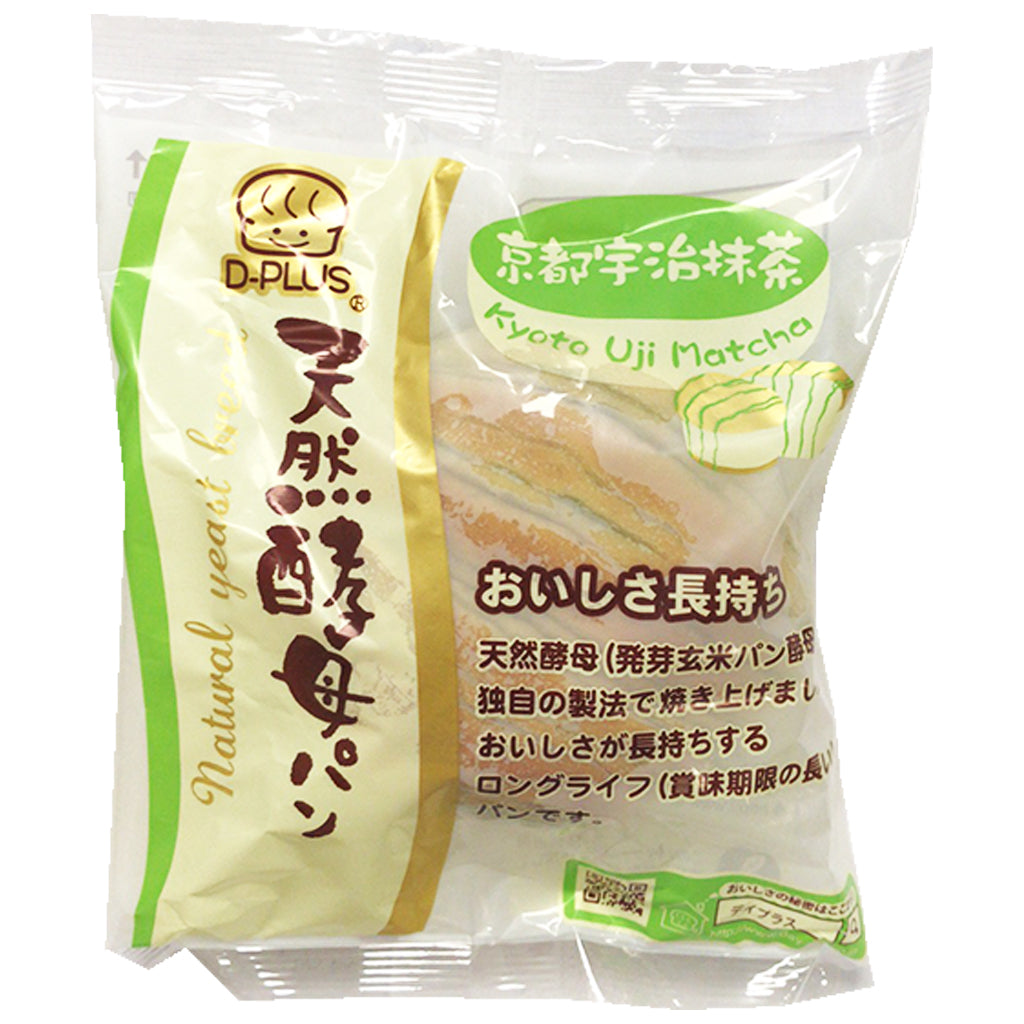 D.Plus Yeast Bread Kyoto Uji Matcha 80g ~ 天然酵母抹茶味面包 80g