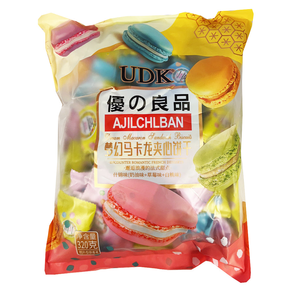 UDK Macaroon Assorted Flavour 320g ~ UDK 夢幻梦幻马卡龙夹心饼干 320g