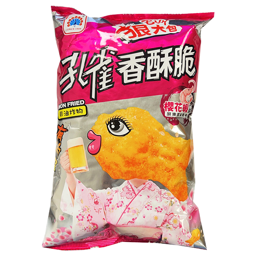 Kuai Kuai Peacock Cracker Original 90g ~ 乖乖孔雀香酥脆櫻花蝦 90g