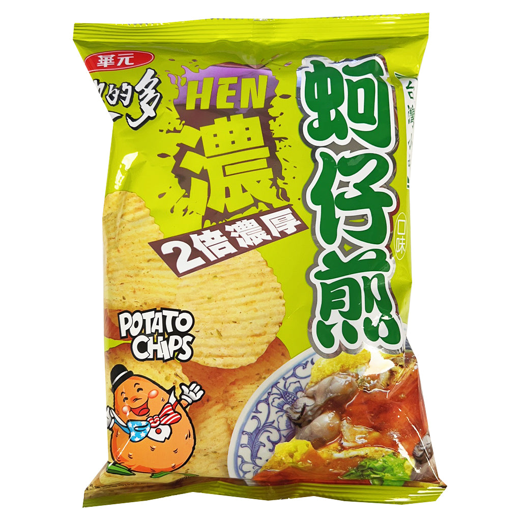 Hua Yuan Salt Sour Chip 59.5g ~ 华元波的多洋芋片蚵仔煎口味 59.5g