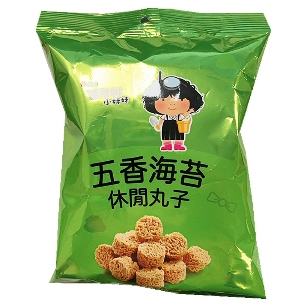 GGE Wheat Crackers Seaweed Flavour 80g ~ 张君雅小妹妹 五香海苔 休闲丸子 80g
