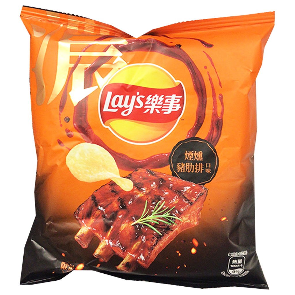 Lays Sticky Ribs Lays Crisps Smoked Spare Ribs 34g ~ 樂事煙燻豬肋排口味薯片 34g