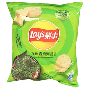 Lays Crisps Kyushu Seaweed 34g ~ 樂事九州岩燒海苔口味薯片 34g