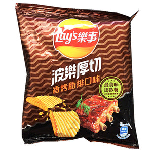 Lays Crisps Roasted Spare Ribs 34g ~ 樂事波樂厚切香烤肋排口味薯片 34g