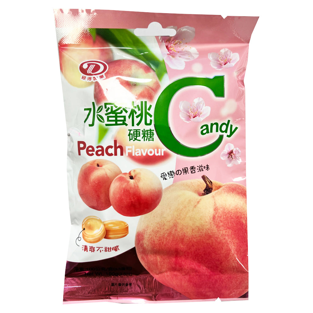 GC Candy Peach Flavour 75g ~ 綠得水蜜桃硬糖 75g
