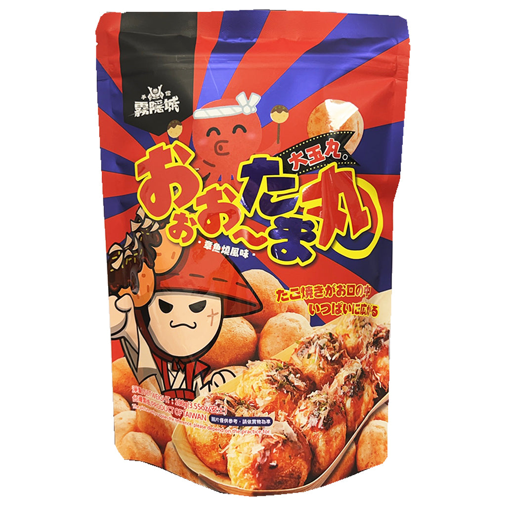 Wu Yin Cheng Puffed Ball Takoyaki 100g ~ 雾隐城 大玉丸章鱼烧风味 100g