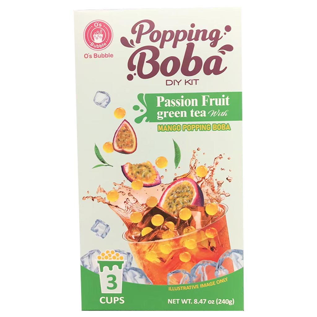 Os Passion Fruit Green Tea Boba Kit 240g ~ Os熱情果綠茶爆珠 240g