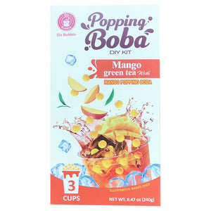 Os Mango Green Tea Popping Boba Kit 240g ~ Os芒果綠茶爆珠 240g
