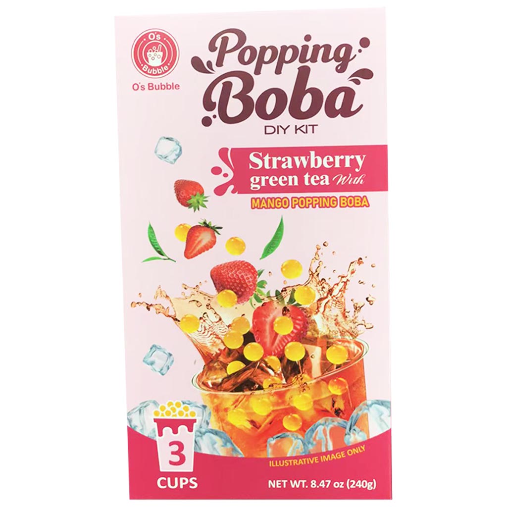 Os Strawberry Green Tea Boba Kit 240g ~ Os草莓綠茶爆珠 240g