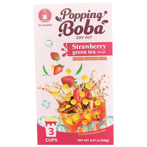 Os Strawberry Green Tea Boba Kit 240g ~ Os草莓綠茶爆珠 240g