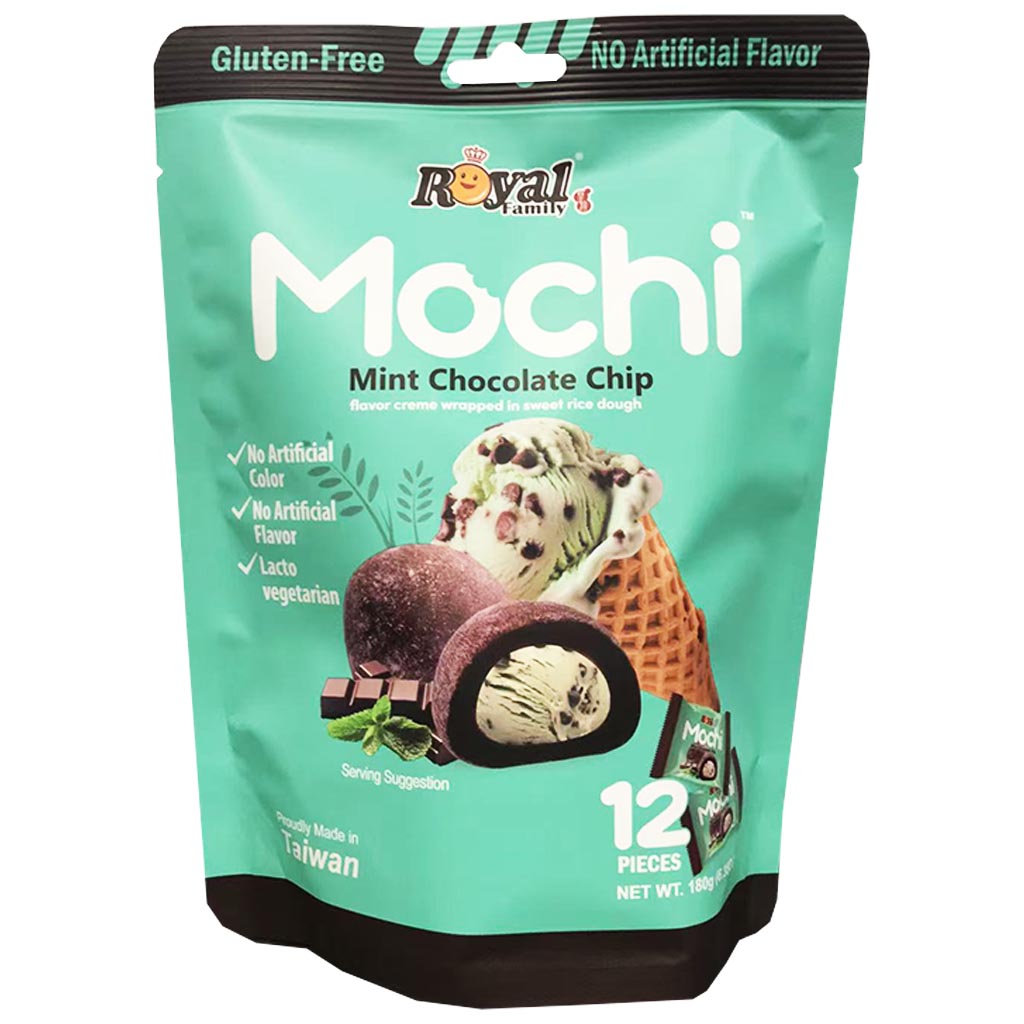 Royal Family Mochi Mint Chocolate Chip 180g ~ 皇族麻糬薄荷巧克力脆片 180g