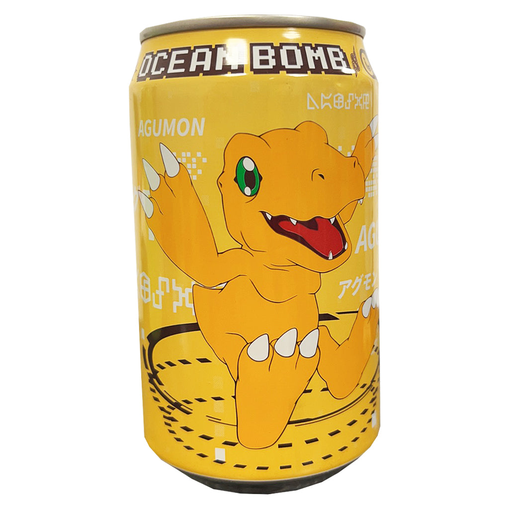 Ocean Bomb Digimon Banana Flavour 330ml ~ 海洋深层气泡水 数码宝贝 香蕉味 330ml