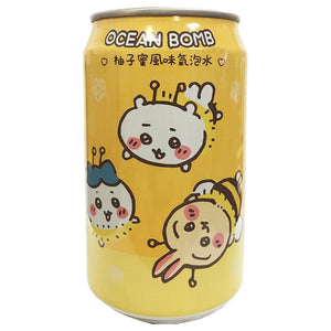 Ocean Bomb Chiikawa Honey Pomelo 330ml ~ 海洋深层气泡水吉伊卡哇柚子蜜風味 330ml