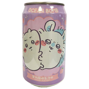 Ocean Bomb Chiikawa Peach 330ml ~ 海洋深层气泡水吉伊卡哇蜜桃風味 330ml