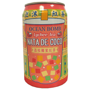 Ocean Bomb Lychee Nata De Coco 315ml ~ 泡沫红茶 荔枝椰果红茶 315ml