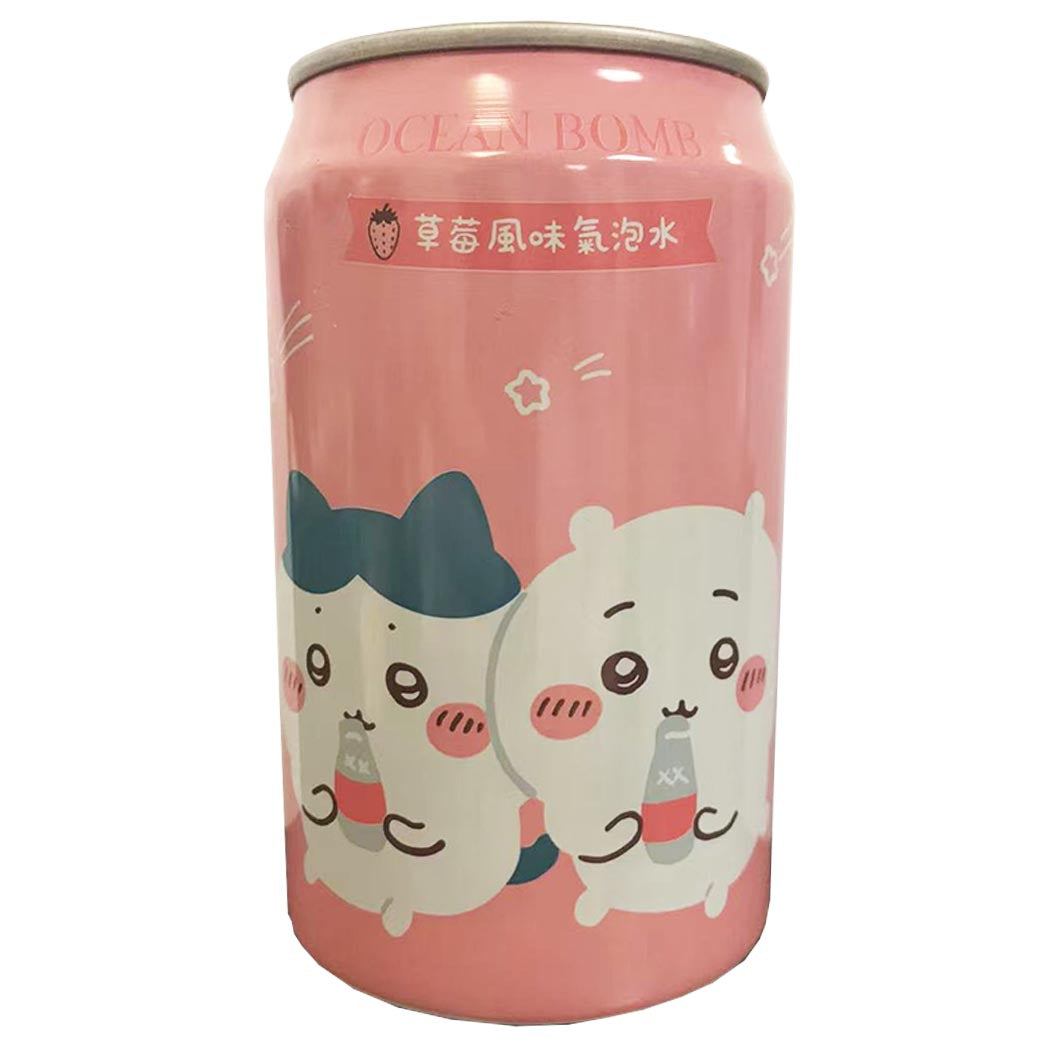Ocean Bomb Chiikawa Strawberry 330ml ~ 海洋深层气泡水吉伊卡哇草莓風味 330ml