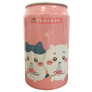 Ocean Bomb Chiikawa Strawberry 330ml ~ 海洋深层气泡水吉伊卡哇草莓風味 330ml