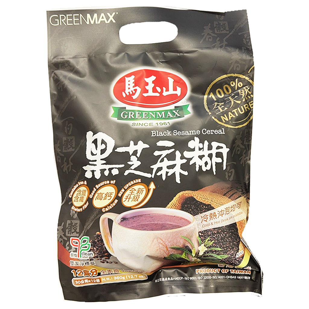 Greenmax Black Sesame Cereal 360g ~ 马玉山 黑芝麻糊 360g