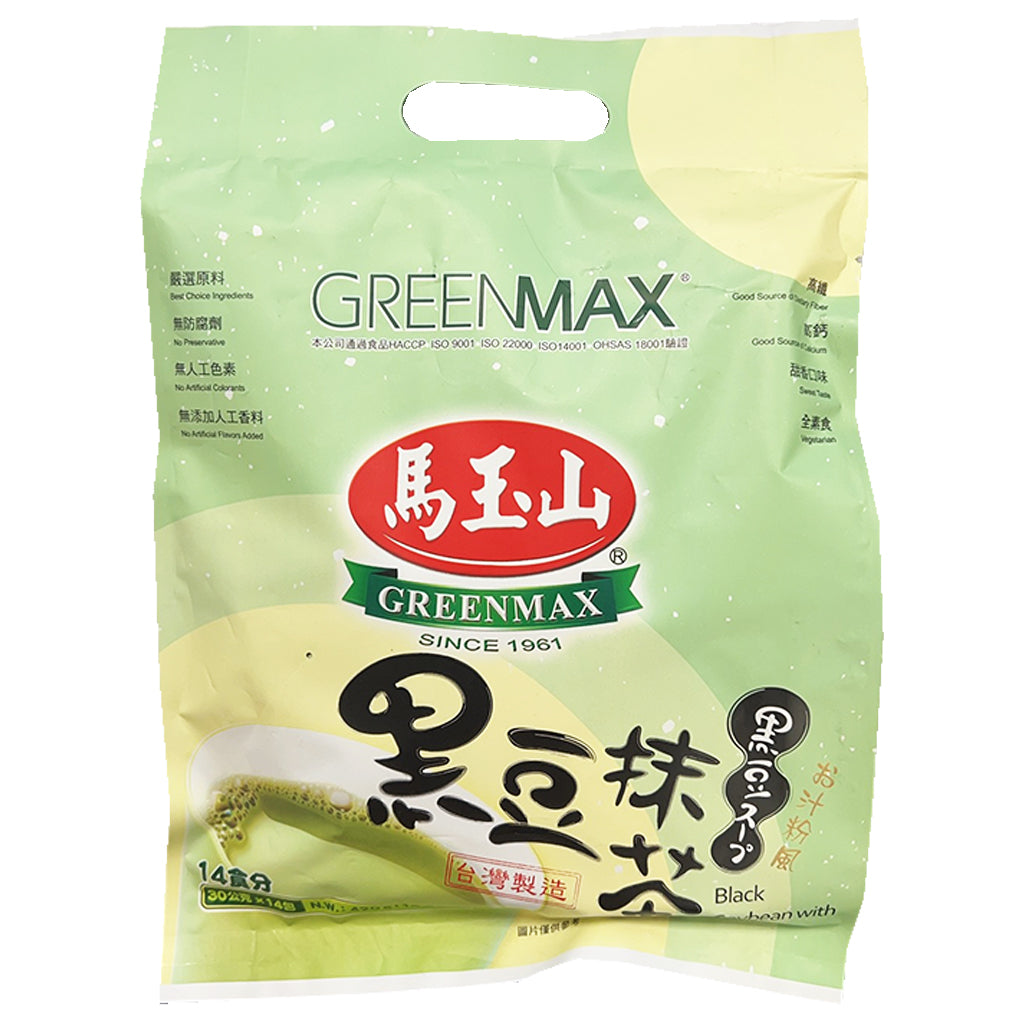 Greenmax Black Soybean With Matcha 420g ~ 马玉山 黑豆抹茶 420g