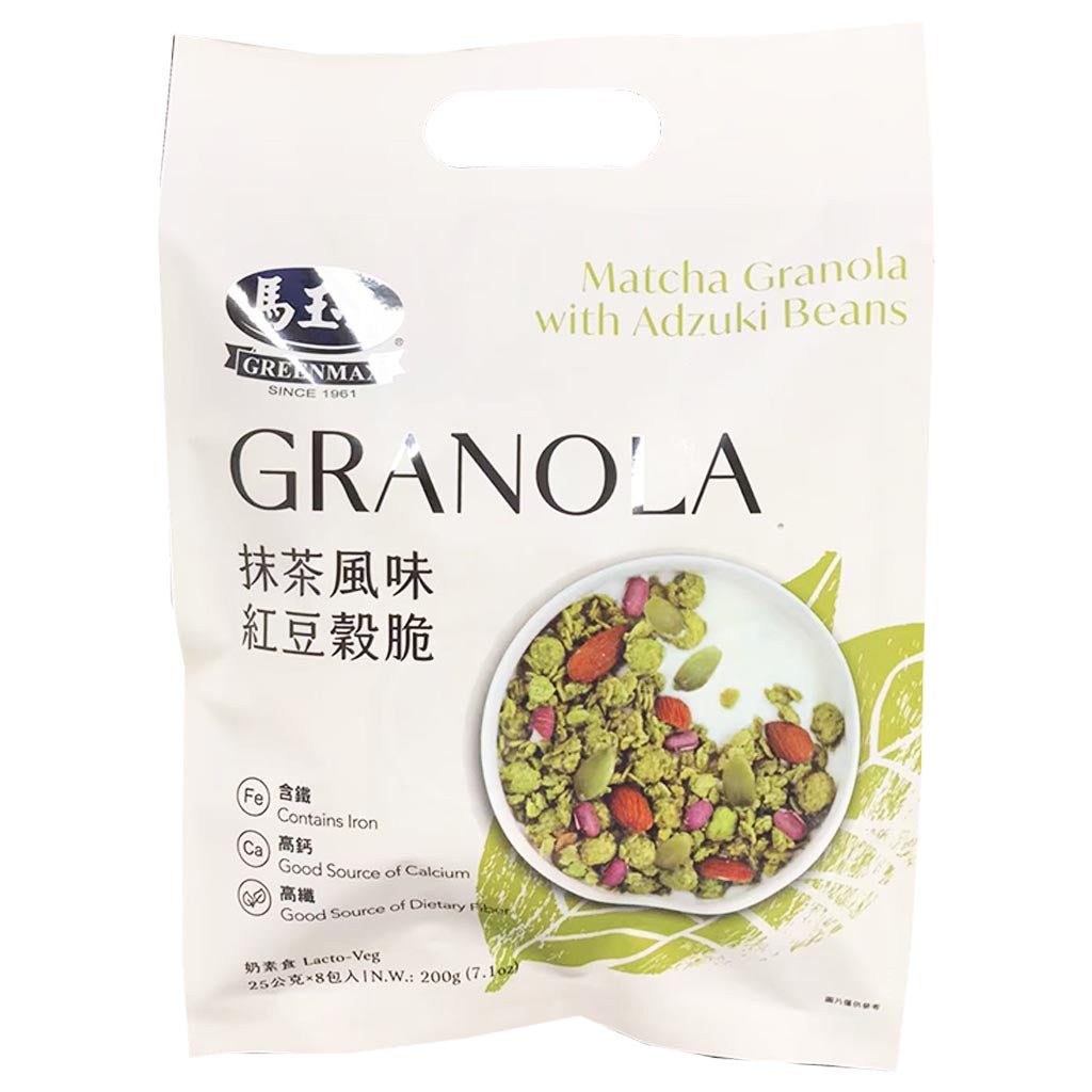 Greenmax Matcha Granola with Adzuki Bean 200g ~ 马玉山抹茶風味紅豆穀脆 200g