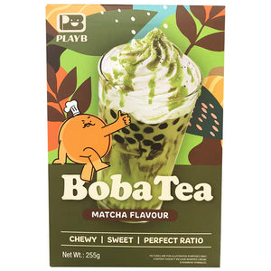 PlayB Boba Tea Matcha 255g ~ PlayB珍珠茶套裝抹茶 255g
