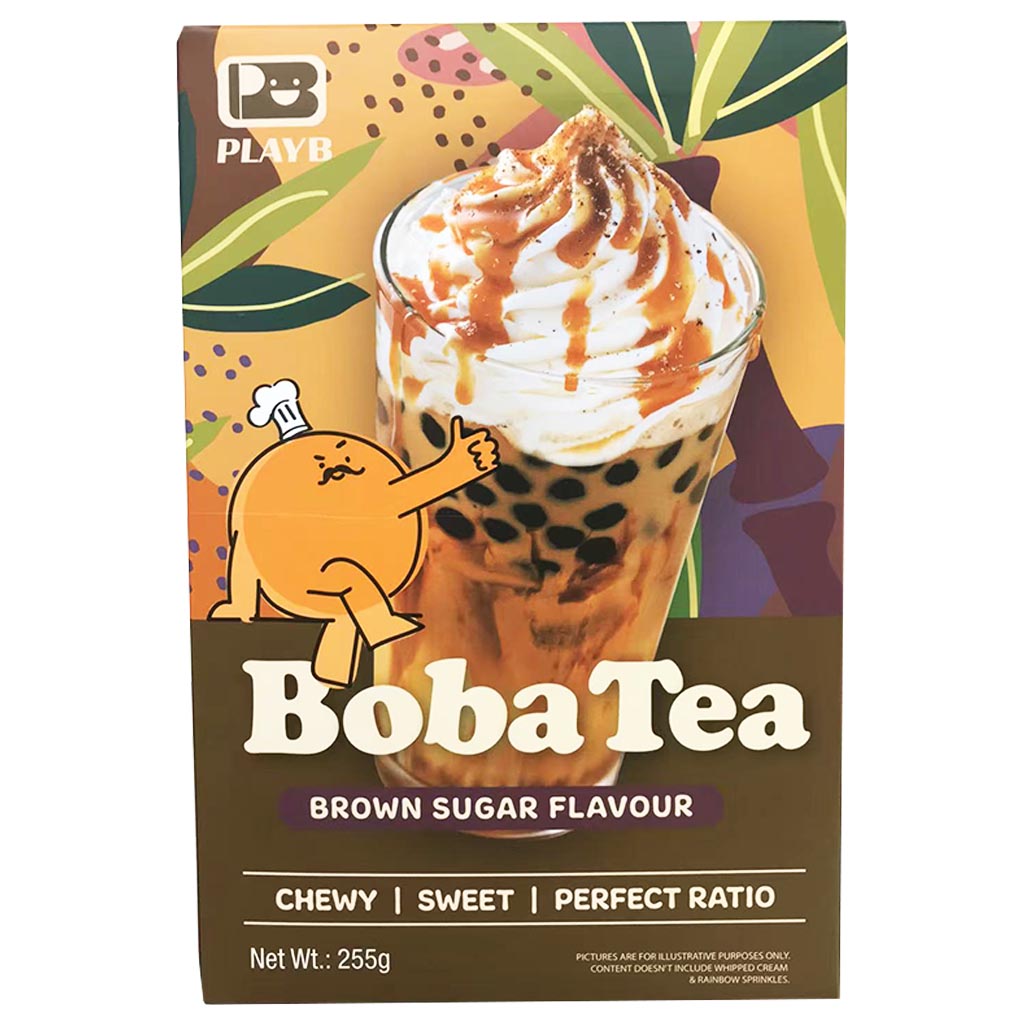 PlayB Boba Tea Brown Sugar 255g ~ PlayB珍珠茶套裝黑糖 255g