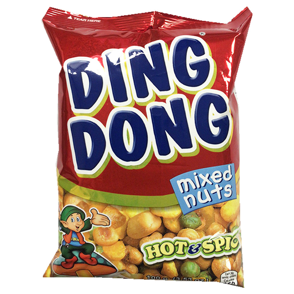 Ding Dong Mixed Nuts Hot and Spicy 100g ~ Ding Dong 麻辣混合坚果 100g