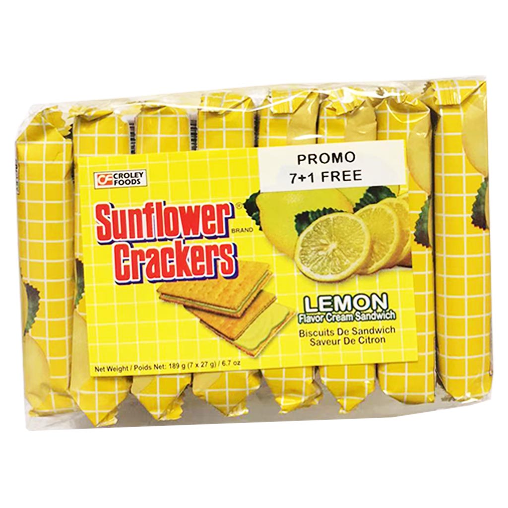Sunflower Crackers Lemon Flavor Cream 189g ~ 向日葵饼干檸檬味 189g