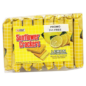 Sunflower Crackers Lemon Flavor Cream 189g ~ 向日葵饼干檸檬味 189g