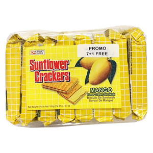 Sunflower Crackers Mango Flavor Cream 189g ~ 向日葵饼干芒果味 189g