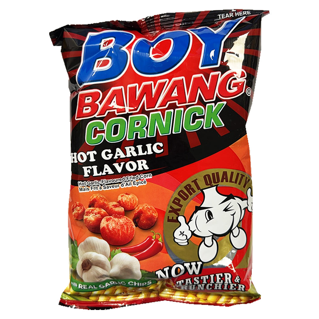 KSK Boy Bawang Cornik Hot Garlic Flavour 100g ~ KSK 小宝王玉米坚果 辣蒜味 100g