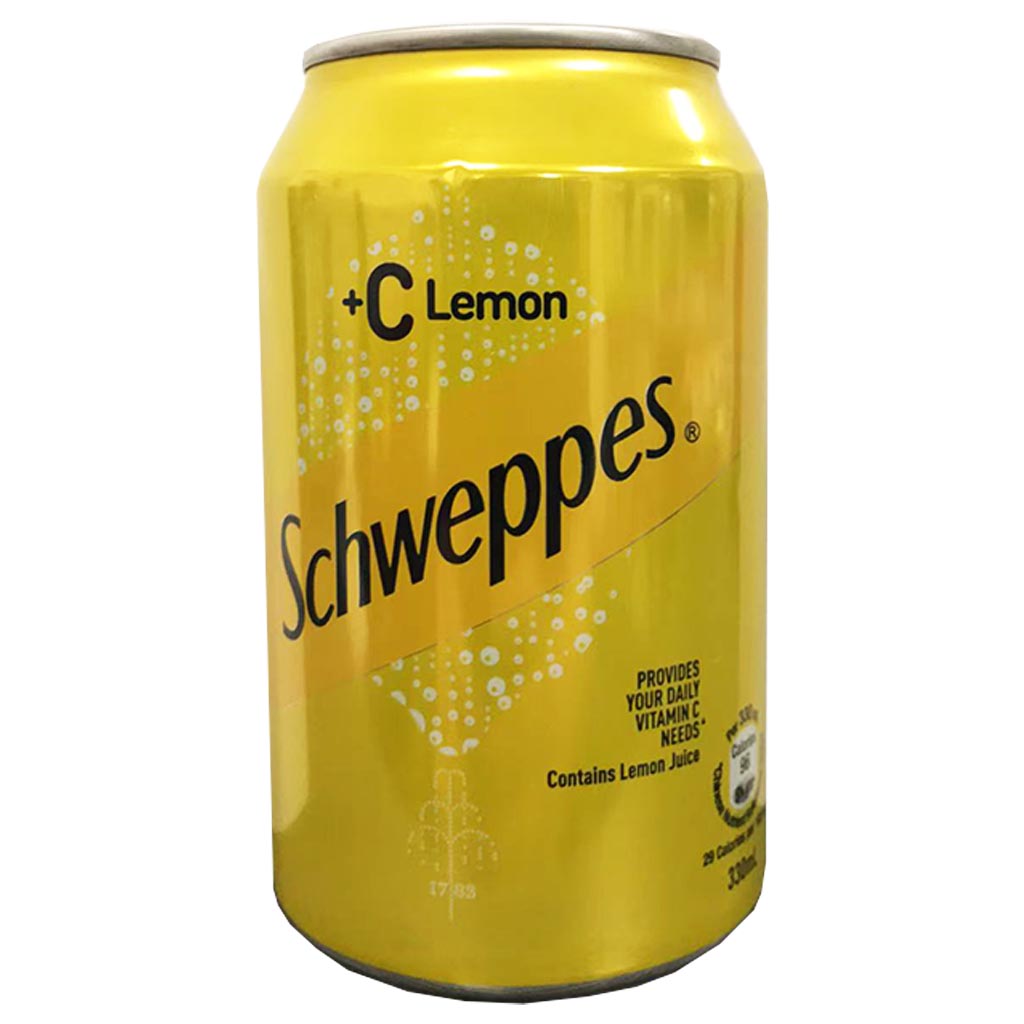 Schweppes C+ Lemon Soda 330ml ~ 玉泉C+罐裝檸檬味 330ml