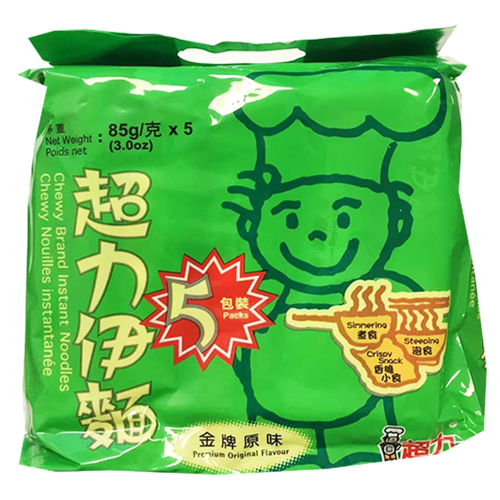 Chewy Instant Noodle Premium Multi Pack 425g ~ 超力伊麵金牌原味 425g