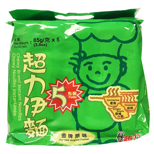 Chewy Instant Noodle Premium Multi Pack 425g ~ 超力伊麵金牌原味 425g