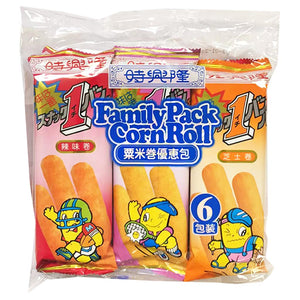 SzeHingLoong Family Pack Corn Roll 90g ~ 時興隆粟米卷 90g