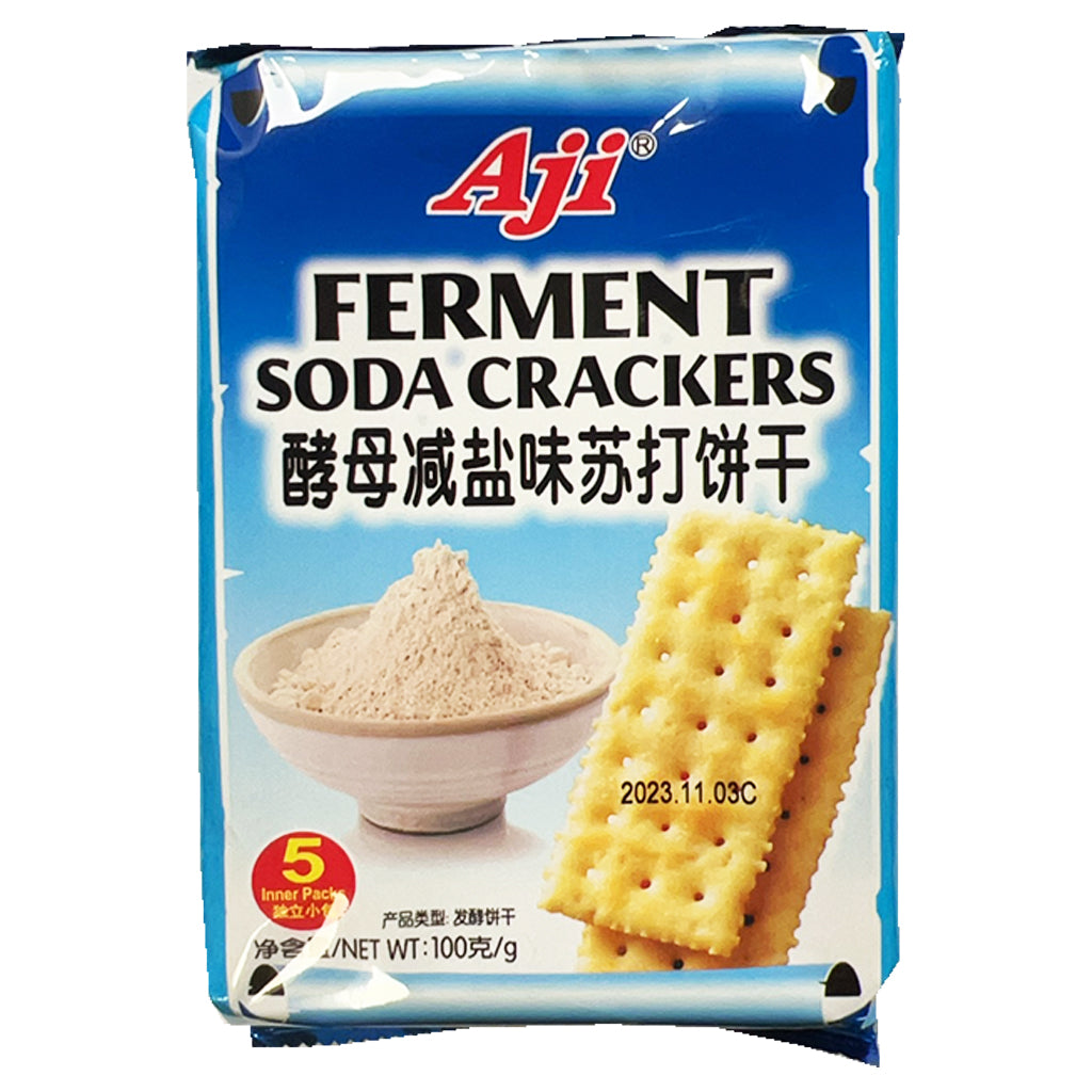 Aji Ferment Soda Crackers 96g ~ AJI酵母減鹽味蘇打饼乾 96g
