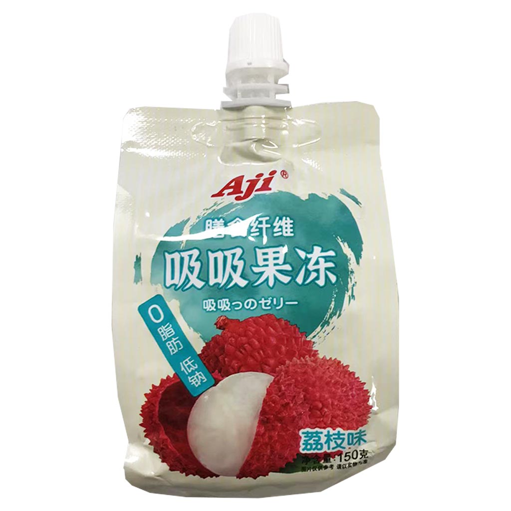 Aji Fruit Jelly Drink Lychee Flavor 150g ~ AJI吸吸果冻荔枝味 150g