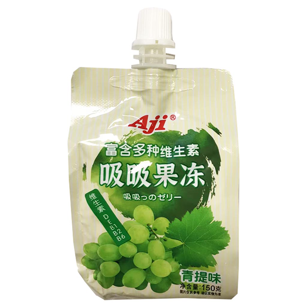 Aji Fruit Jelly Drink Grape Flavor 150g ~ AJI吸吸果冻青提味 150g