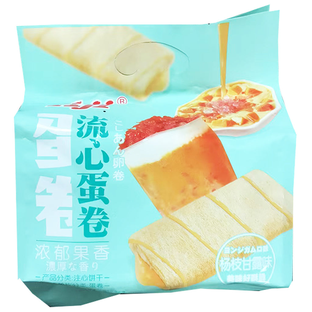 Aji Egg Roll Mango Pomelo Sago 218g ~ Aji 流心蛋卷 杨枝甘露 218g