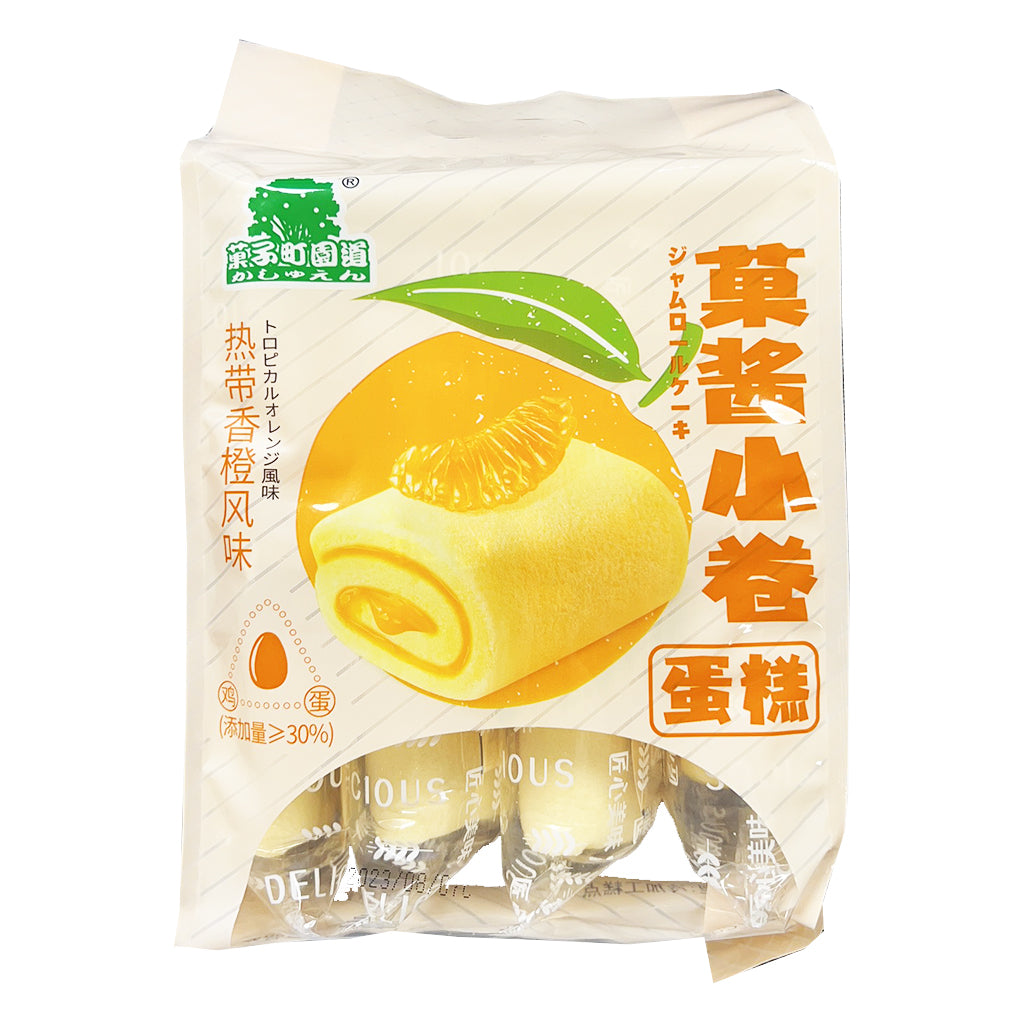 Guo Zi Ting Swiss Roll With Orange Jam 240g ~ 菓子町园道 菓酱小卷蛋糕 热带香橙风味 240g